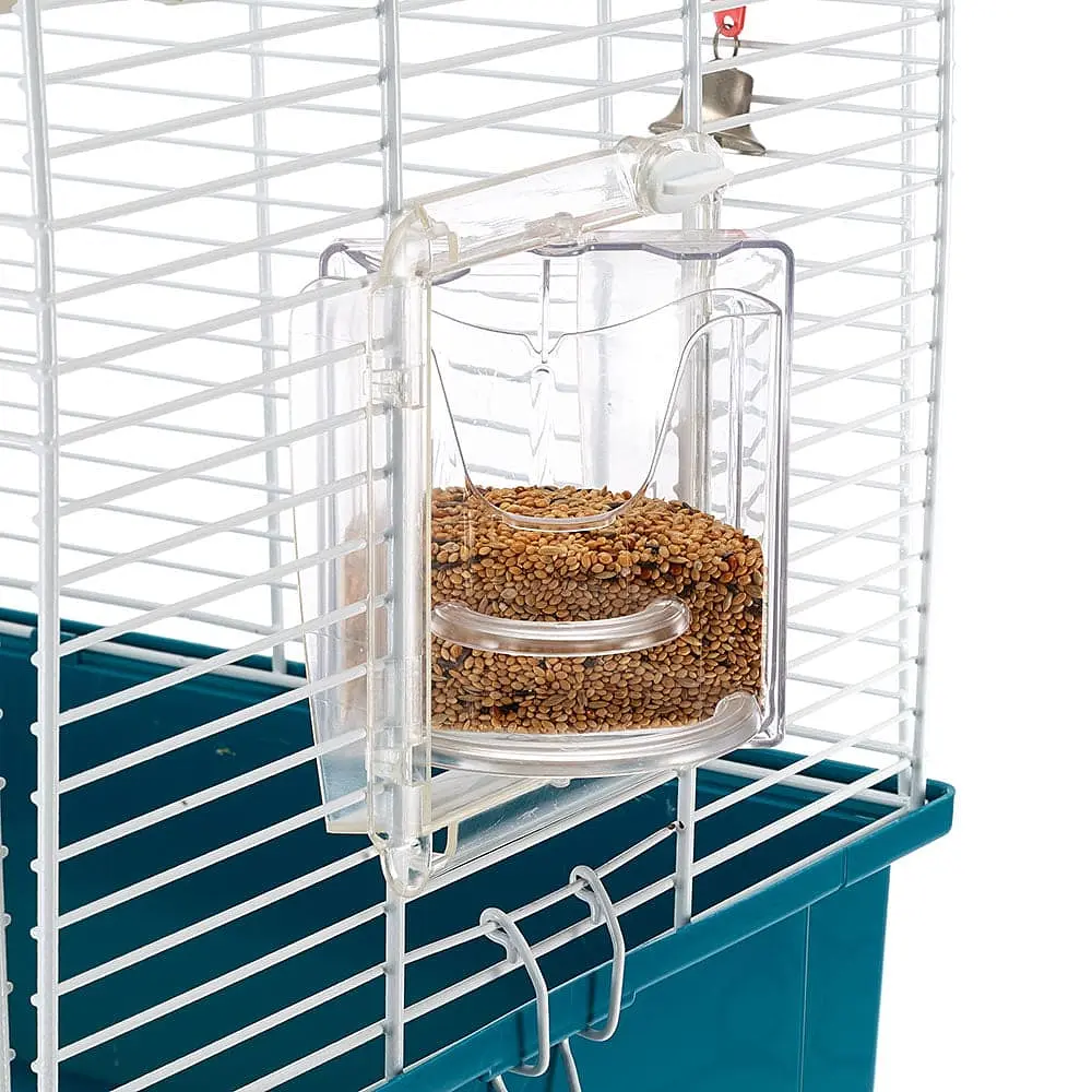 Клітка для канарок та маленьких птахів Ferplast Rekord 3 синя 49х30х48.5 см 52009801 - фото 6