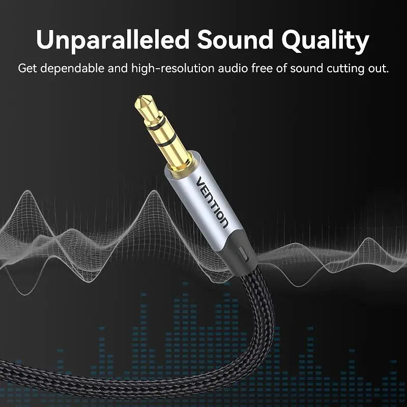 Кабель Vention 3.5mm Male to 2.5mm Male 5m Black (BKFHJ) - фото 5
