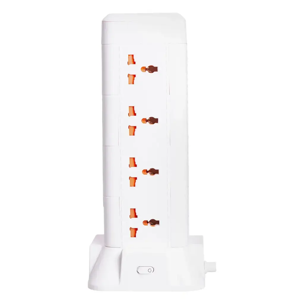 Сетевой фильтр-удлинитель Yiwu HP-5-11MF TOWER B24 4,8 м 12 розеток 3USB + 1PD LED-лампа белый  - фото 6