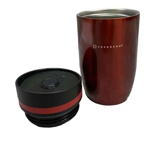 Термокружка Edenberg из нержавеющей стали красная 330 мл EB-641 - фото 2