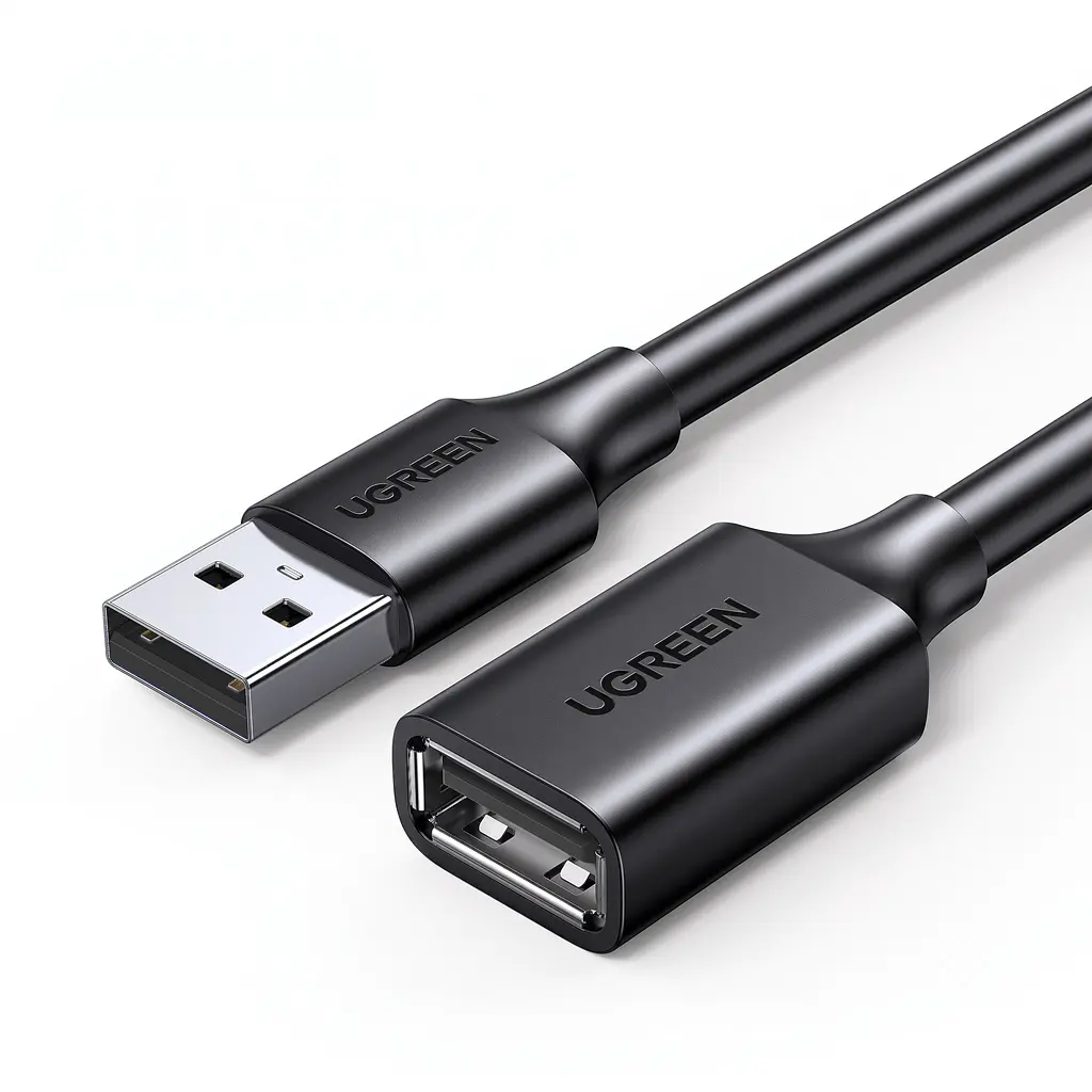 Кабель-подовжувач UGREEN US103 USB 2.0 Type-A 0,5 м чорний (10313)