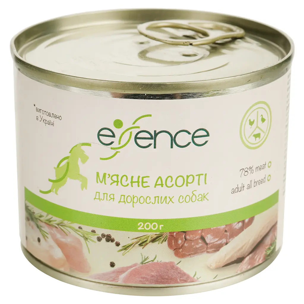 Вологий корм Essence, для дорослих собак м'ясне асорті 200 г (20345) - фото 2