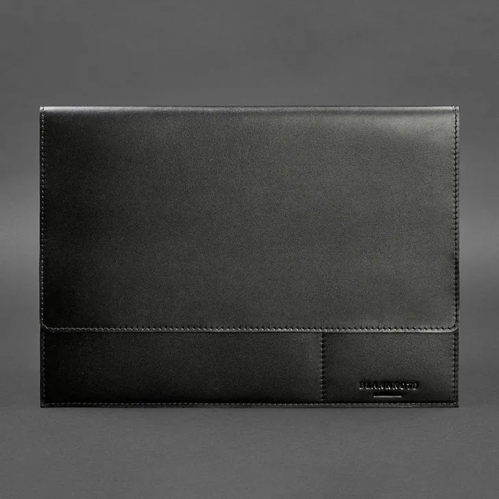 Кожаная папка для документов А4 (на магнитах) черная - фото 5