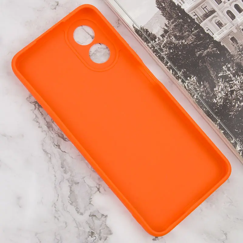 Силиконовый чехол Candy Full Camera для Oppo A38 / A18 Оранжевый / Orange - фото 3