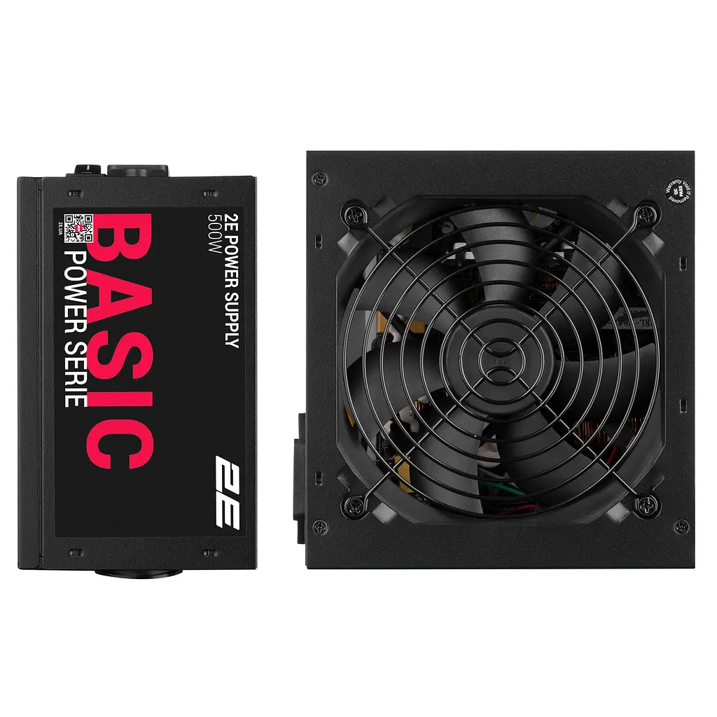2E Блок живлення Basic Power (500W), 80%, 120мм, 1xMB 24pin(20+4), 1xCPU 8pin(4+4), 3xMolex, 4xSATA, 2xPCIe 8pin(6+2) - фото 2