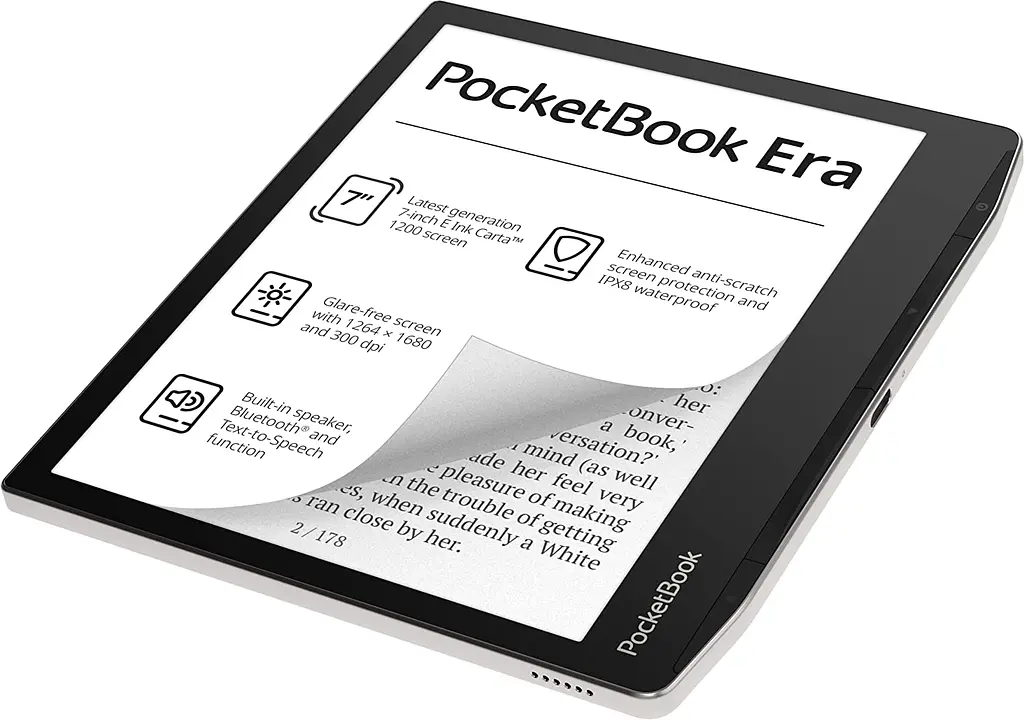 E-Ink Carta 1200, 1680x1264, 300 dpi, Wi-Fi, microSD, 16Гб, IPX8, 1700 мА* рік, підсвічування (PB700-U-16-WW) - фото 3