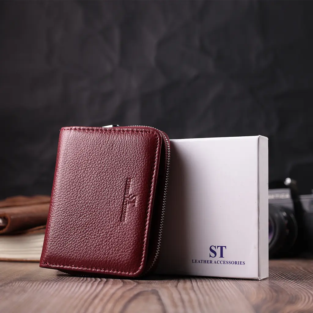 Жіночий шкіряний гаманець ST Leather 9.5х12х2.5 см acs0028480 - фото 9