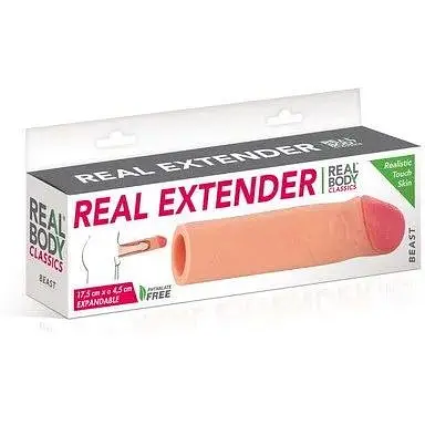 Насадка на член Real Body - Real Extender BEAST з відкритою головкою - фото 3
