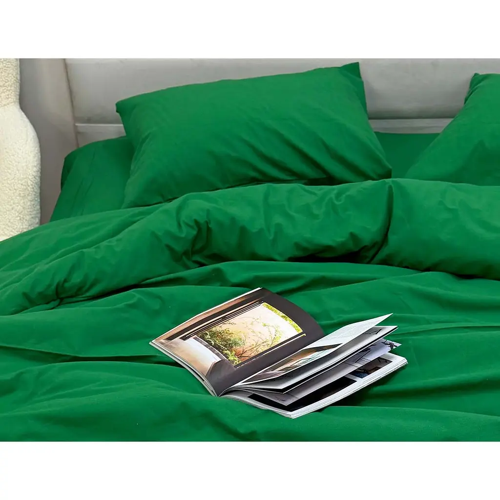 Підковдра Ecotton фланель Dark Green 150х215 см темно-зелений (25535) - фото 4