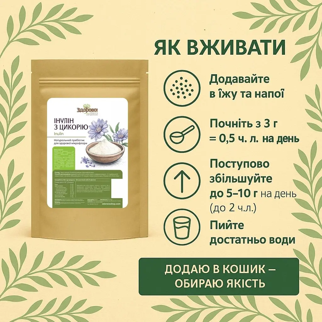 Інулін Здорово! з цикорію 1 кг - фото 6