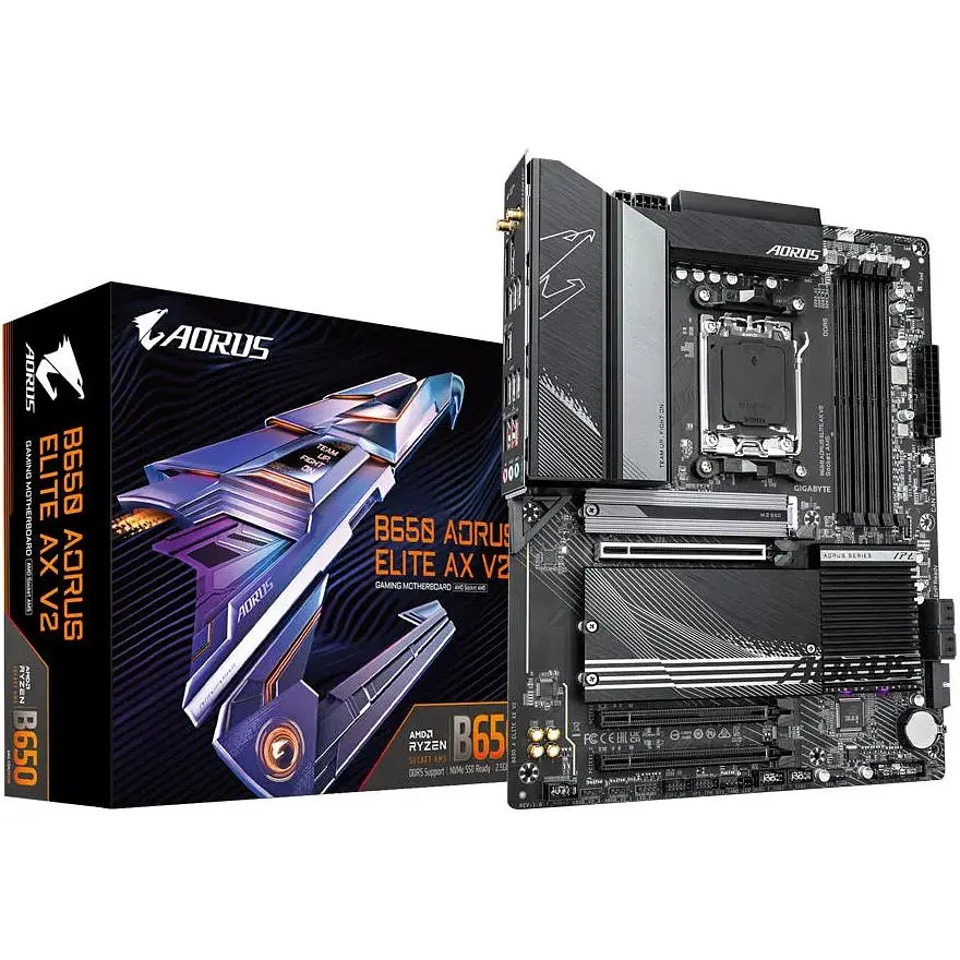 Материнська плата Gigabyte B650 A ELITE AX V2 sAM5 B650 4xDDR5 M.2 Wi-Fi BT HDMI DP ATX - фото 4