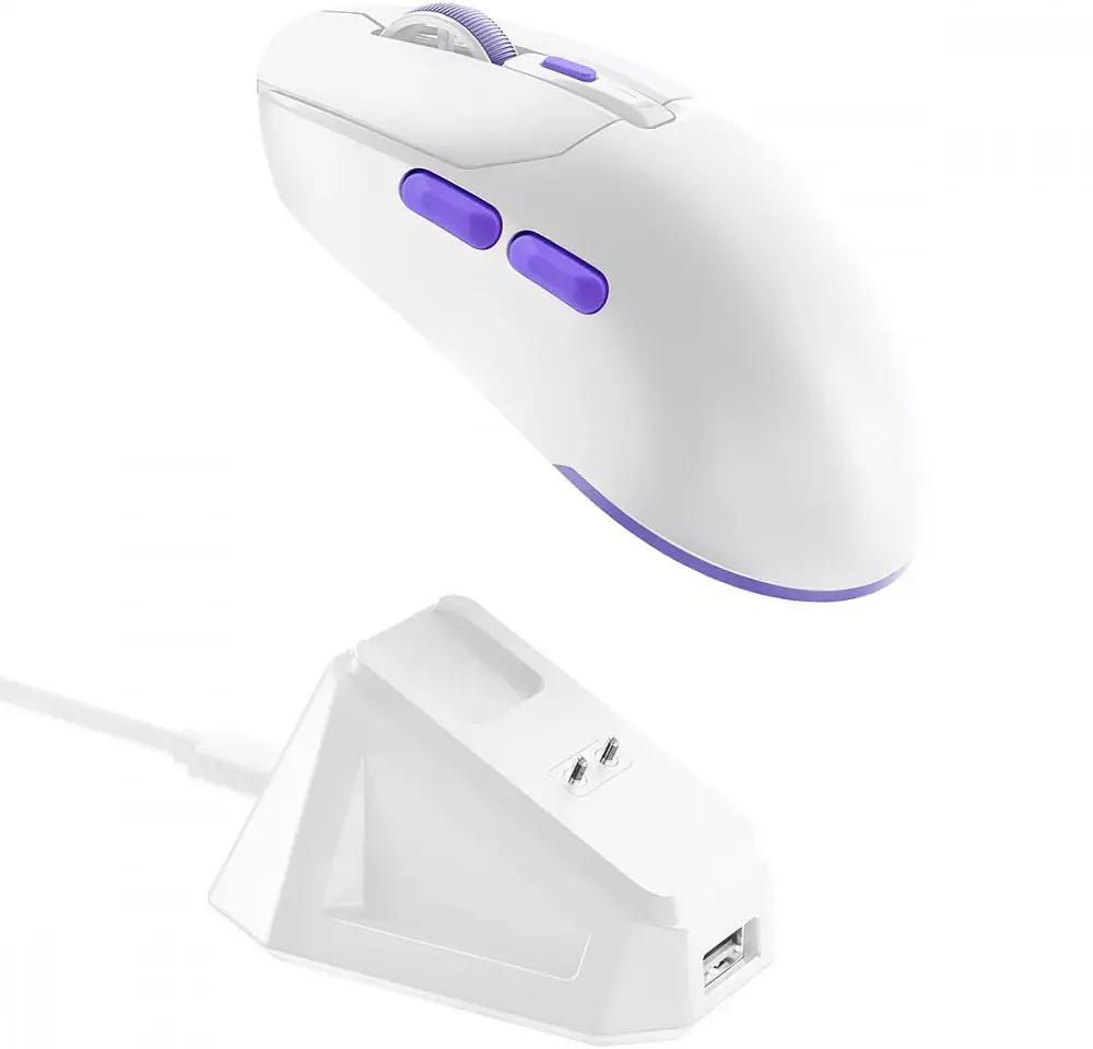 Ігрова миша Proove Gaming Rate Pro Wireless Mouse with Charging Dock white (WMRPCD022002) - фото 5