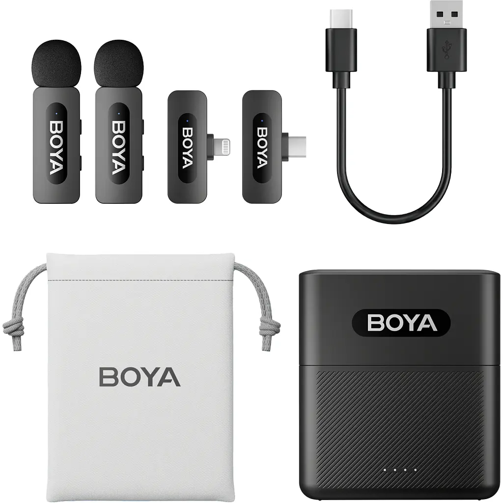 Мікрофон Boya BY-V3 combo Type-C/Lightning Black (BY-V3 Combo) - фото 2