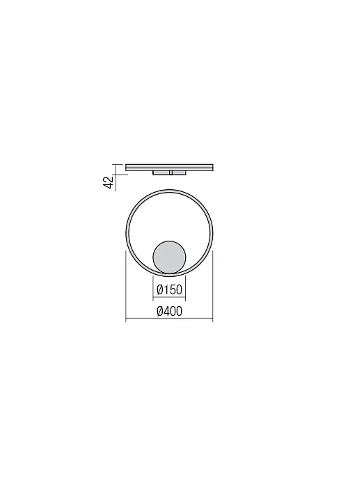 Бра Redo ORBIT AP/PL LED 26W 3000K D400 INDIRECT LIGHT BRASS (5.1.2) 01-1701 - фото 2