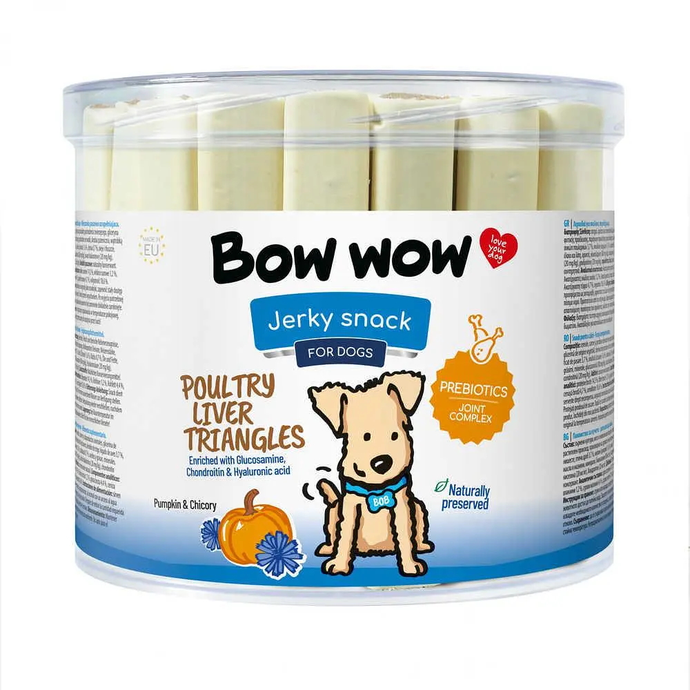 Ласощі для собак Bow wow палички з печінкою птиці, 12 см (45 шт/уп)