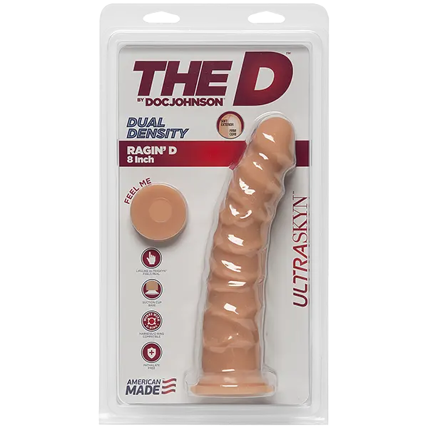 Фалоімітатор Doc Johnson The D Ragin D 8 Inch Without Balls ULTRASKYN - фото 3