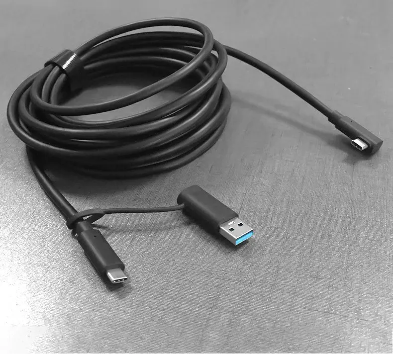 Кабель Oculus Link Type-C/Type-C USB-A 2в1 Quest 2/3/Pro/Pico 4 3.2 5 м Чорний (CC-AC-5mGB) - фото 10