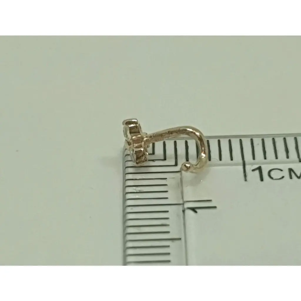 Золота сережка-пірсинг Favoritum в ніс з фіанітом. 311143 - фото 5