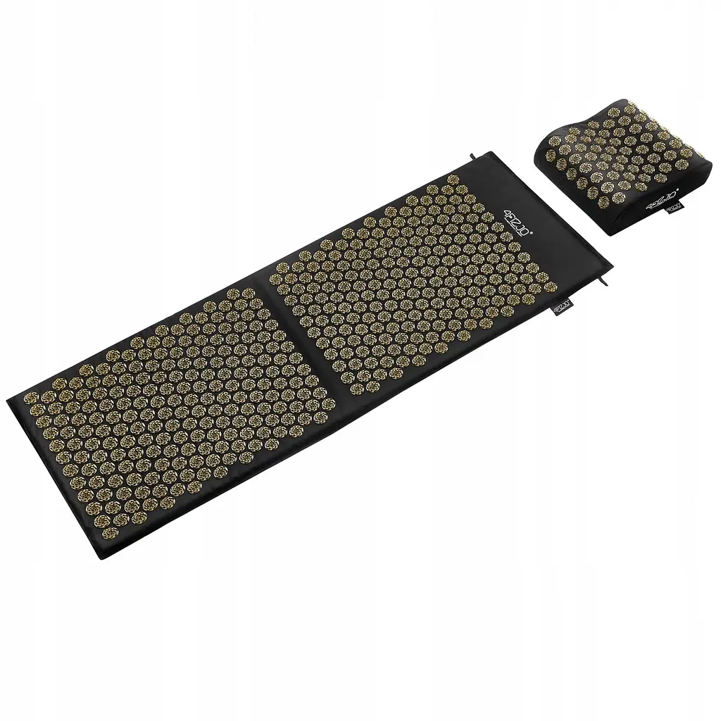 Килимок акупунктурний 4FIZJO Eco Mat XL Аплікатор Кузнєцова з подушкою 110 x 42 см 4FJ0383 Black/Gold (P-5907739313843) - фото 7