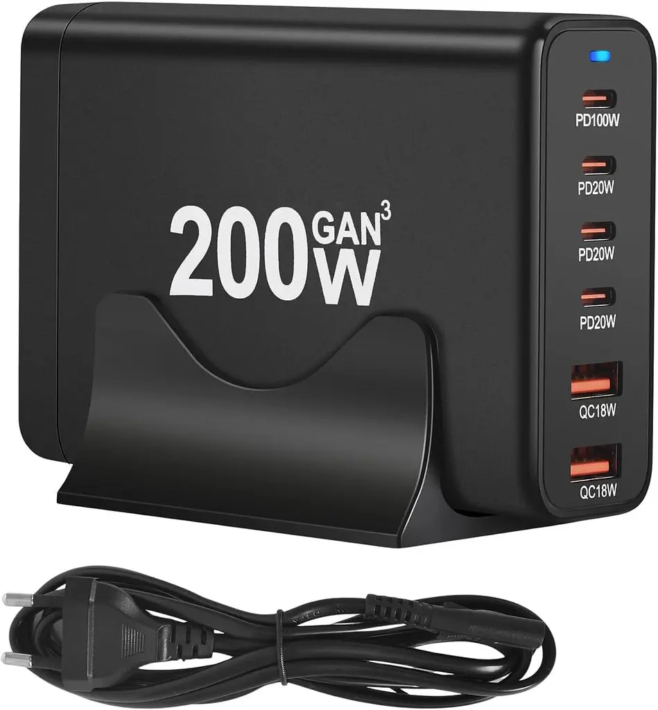 Мережевий зарядний пристрій USB-C 200W 6-портовий - фото 9