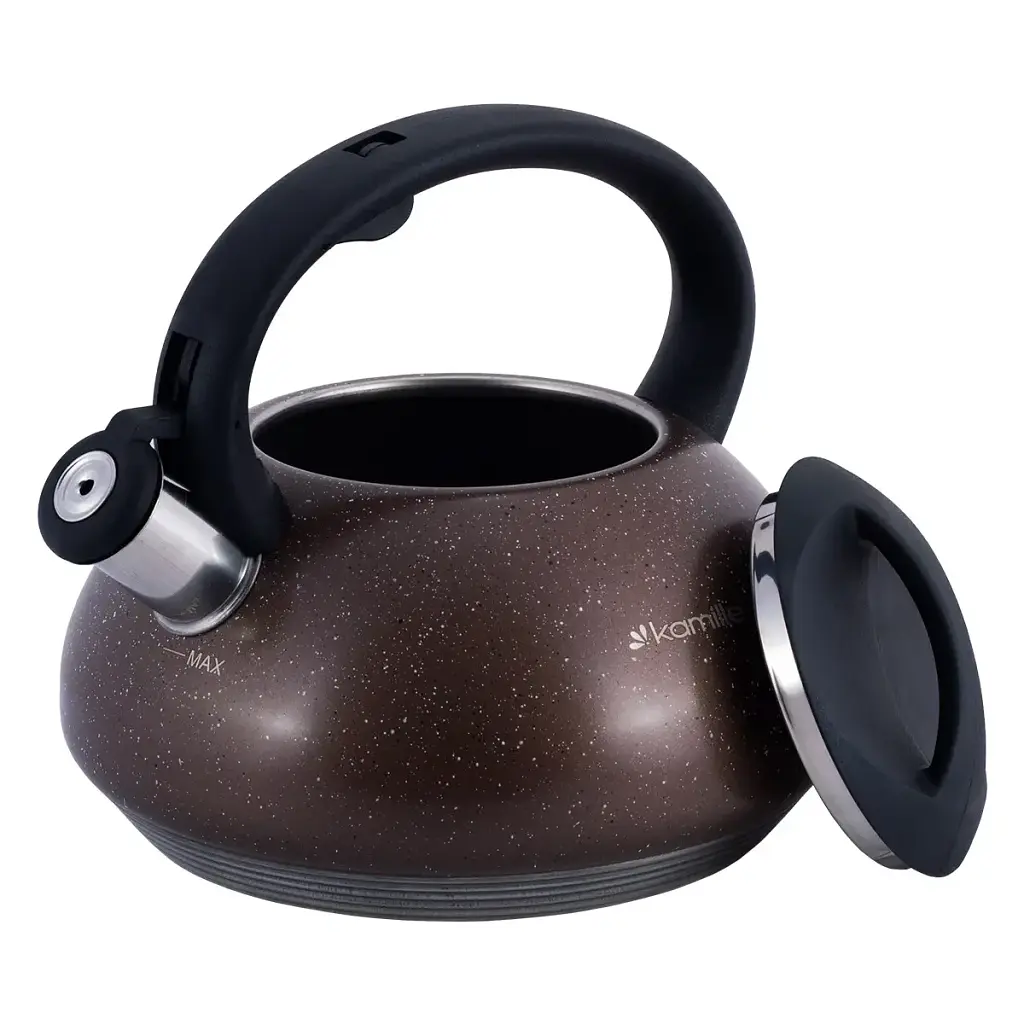 Чайник із свистком Kamille KM-0855 brown 3,0 л - фото 5
