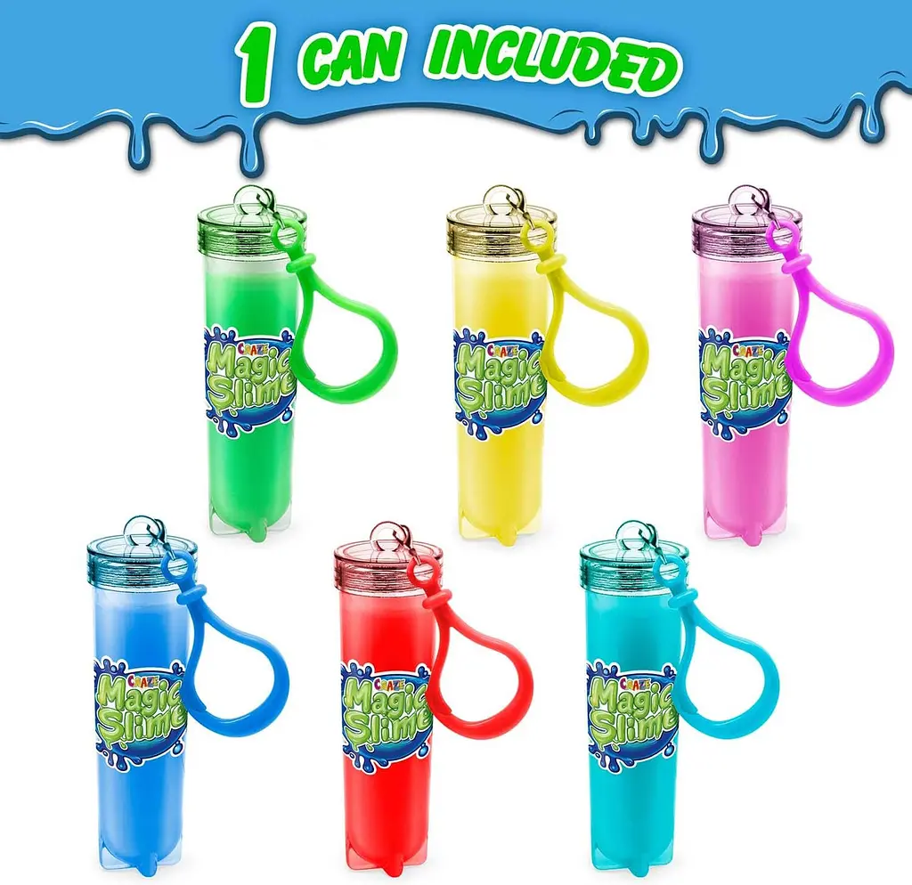 Слайм Craze Magic Slime у тубі з брелоком антистрес-іграшка синій 20 мл (SKU-291.6) - фото 7