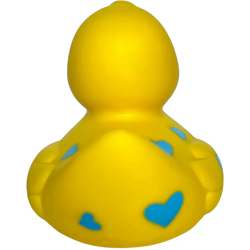 Утка FunnyDucks Желтая в голубых сердечках (0905) - фото 4