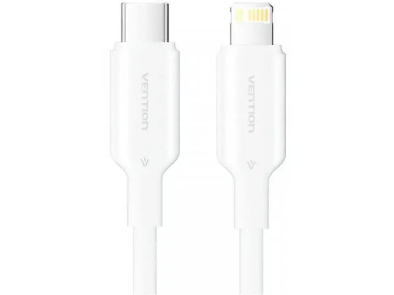 Кабель Lightning Vention USB2.0 Type-C Male to Lightning Male 3A 1м White (LAKWF) - фото 2