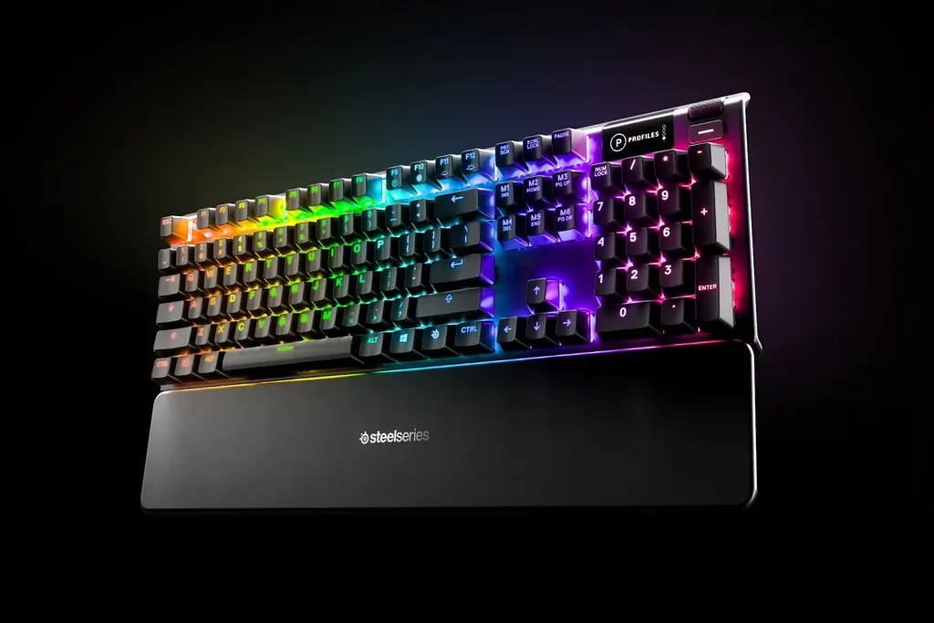 Клавіатура ігрова механічна SteelSeries Apex 5 (Blue Switch) UA OLED Smart Display (64532) - фото 4