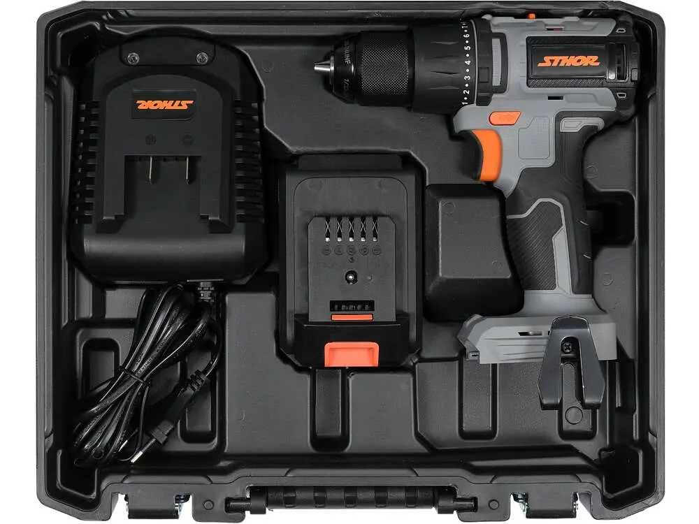 Шуруповерт бесщеточный аккумуляторный Sthor 20V Li-Ion (78085) - фото 3