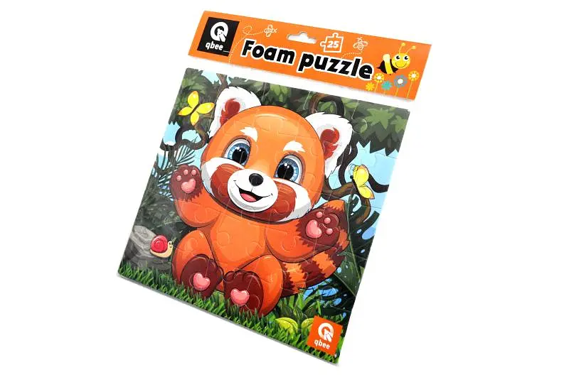М'який розвивальний пазл Foam puzzle з червоною пандою зі спіненого полімеру, 25 елементів (QB100-001)