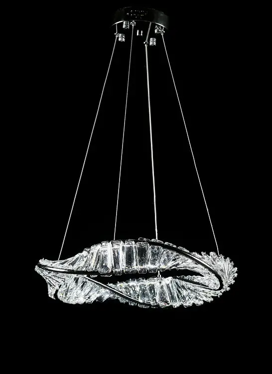 Фігурна хромована світлодіодна люстра Splendid Ray LD8955/450B/1 LED (CH), 45 см з кришталевим контуром - фото 2