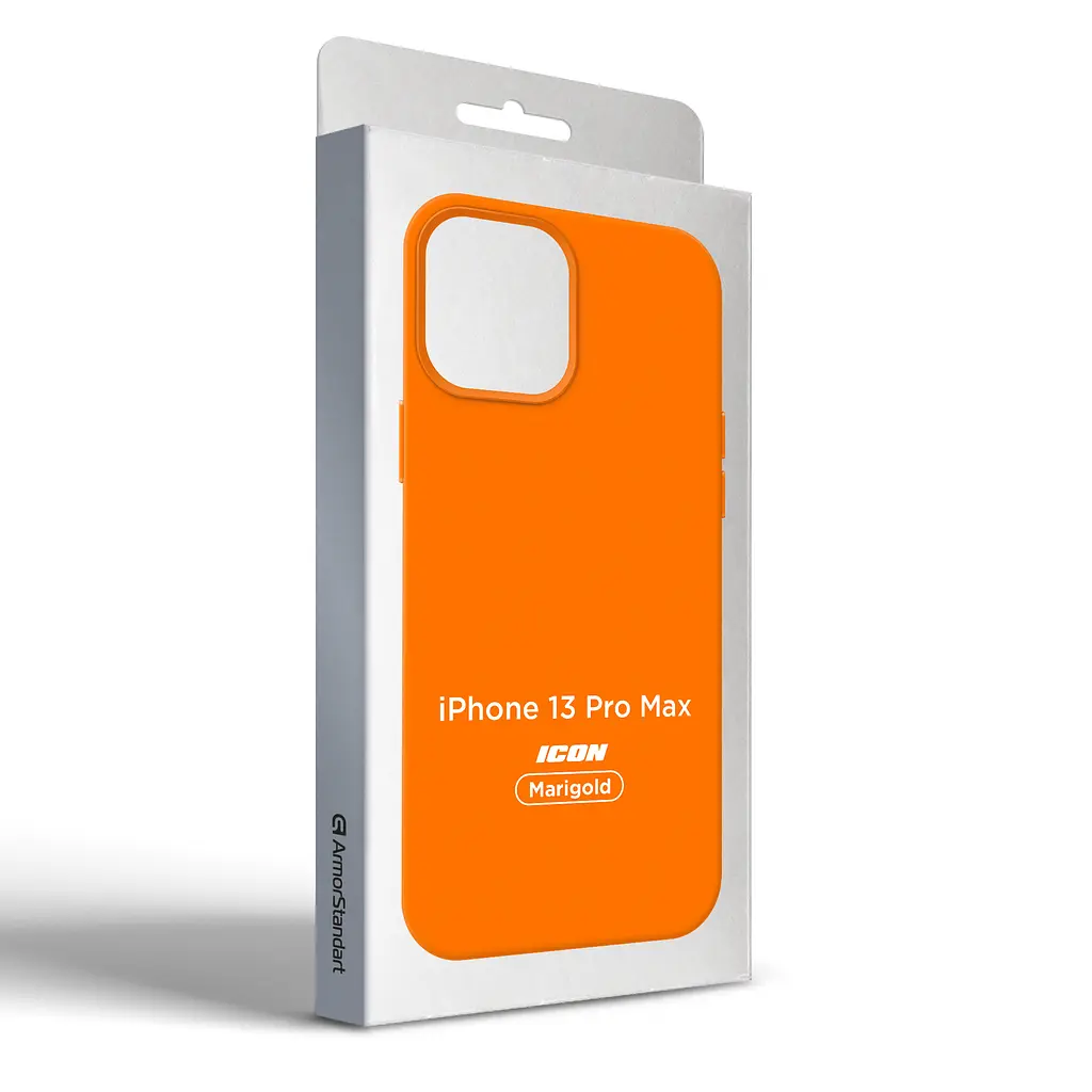 Силиконовый чехол для Apple iPhone 13 Pro Max, ICON2 Case, оранжевый, противоударный, панель, защита всего корпуса, матовая поверхность Soft Touch, выступает над дисплеем, совместим с защитными стеклами и пленками, с микрофиброй - фото 9