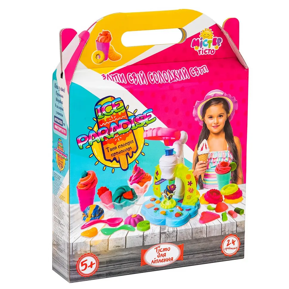Детский набор для творчества Strateg «Мистер Тесто — Ice paradise» 71502, 24 предмета - фото 2