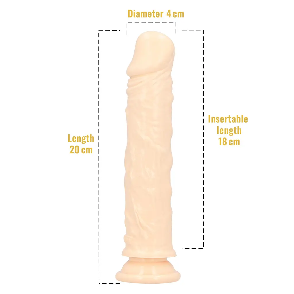 Фалоімітатор з ароматом ванілі Toyz4lovers Delicious Dildo Vanilla, 20 см - фото 4