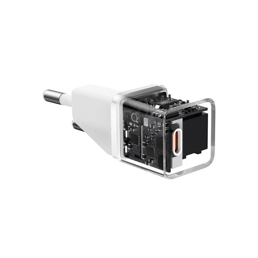 Зарядний пристрій Baseus GaN5 швидке заряджання USB-C 20 Вт білий (CCGN050102) - фото 6