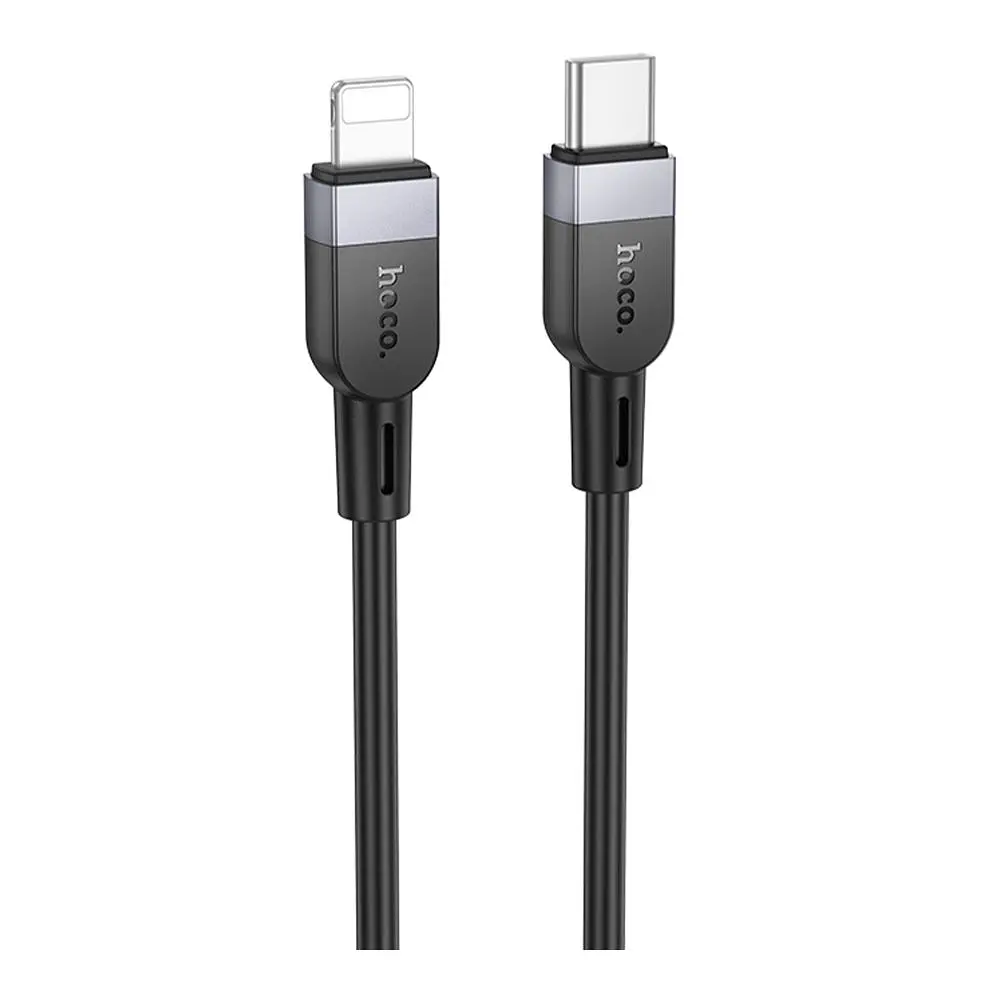 Кабель для заряджання та передачі даних USB Hoco X109 Silicone PD27W /3A Type-C to Lightning 3m Black (35919_3605822) - фото 2