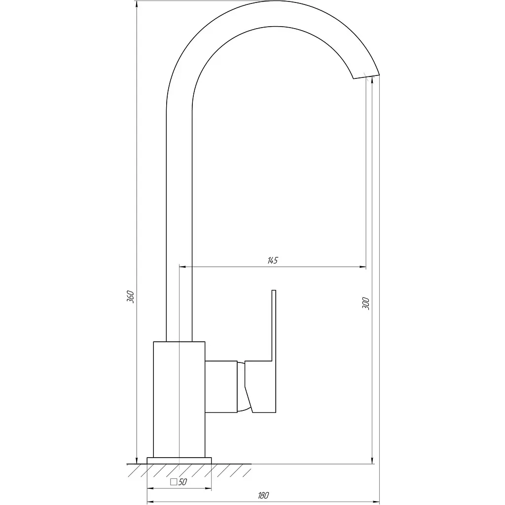 Змішувач для кухні Globus Lux Milano GLM-203SQ-BB - фото 4