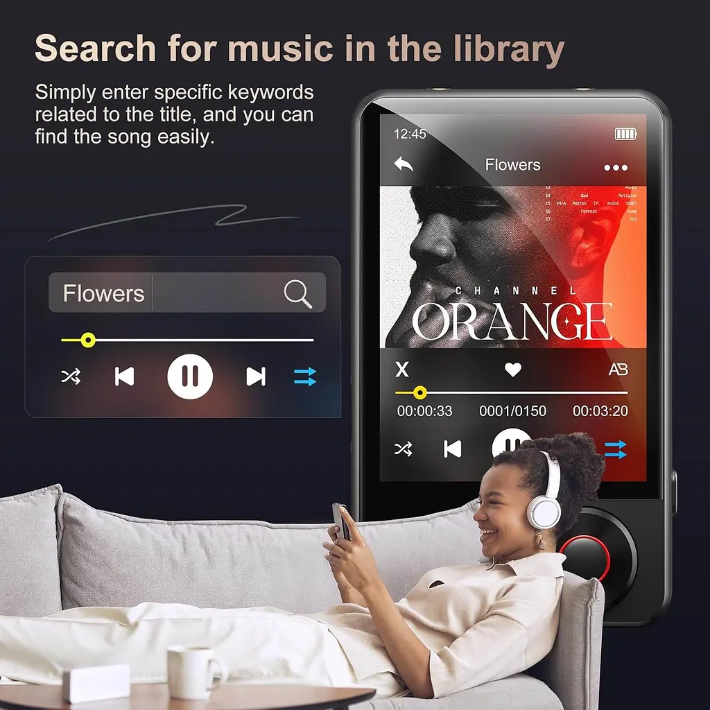 MP3 плеєр Mechen D53 HiFi Lossless Audio 128ГБ Чорний - фото 4