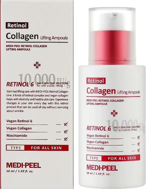 Ліфтинг-ампула для обличчя з ретинолом і колагеном 50 мл Medi Peel Retinol Collagen Lifting Ampoule - фото 2