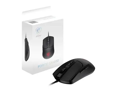 Миша MSI FORGE GM100, Black, оптична, 1000 - 6400 dpi, 7 кнопок, RGB підсвічування, USB, 1.5 м, 108 г - фото 5