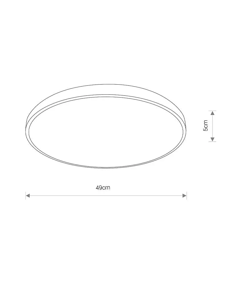 Світильник стельовий Nowodvorski 10973 Agnes Round LED Pro 1x32W 3000K 2600Lm IP44 чорний - фото 2