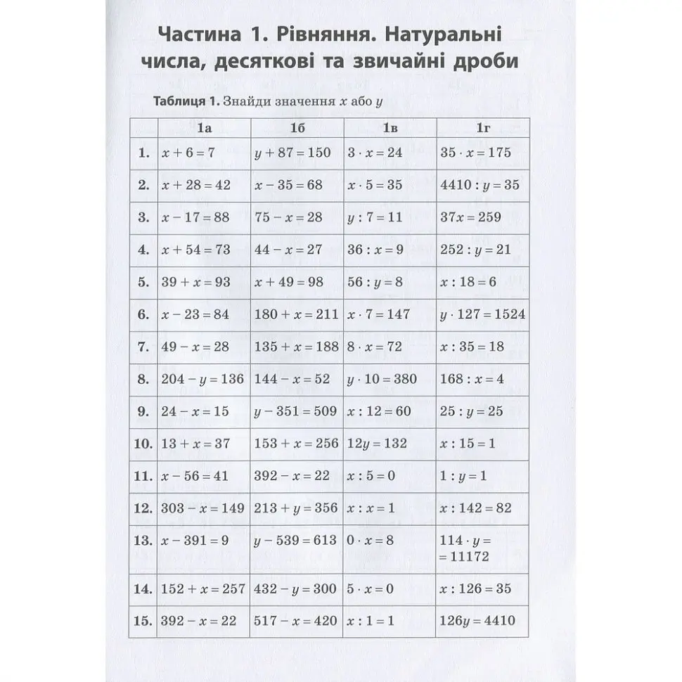 Навчальна книга 3000 вправ та завдань. Математика 5-6 клас. рівняння 152947 - фото 3