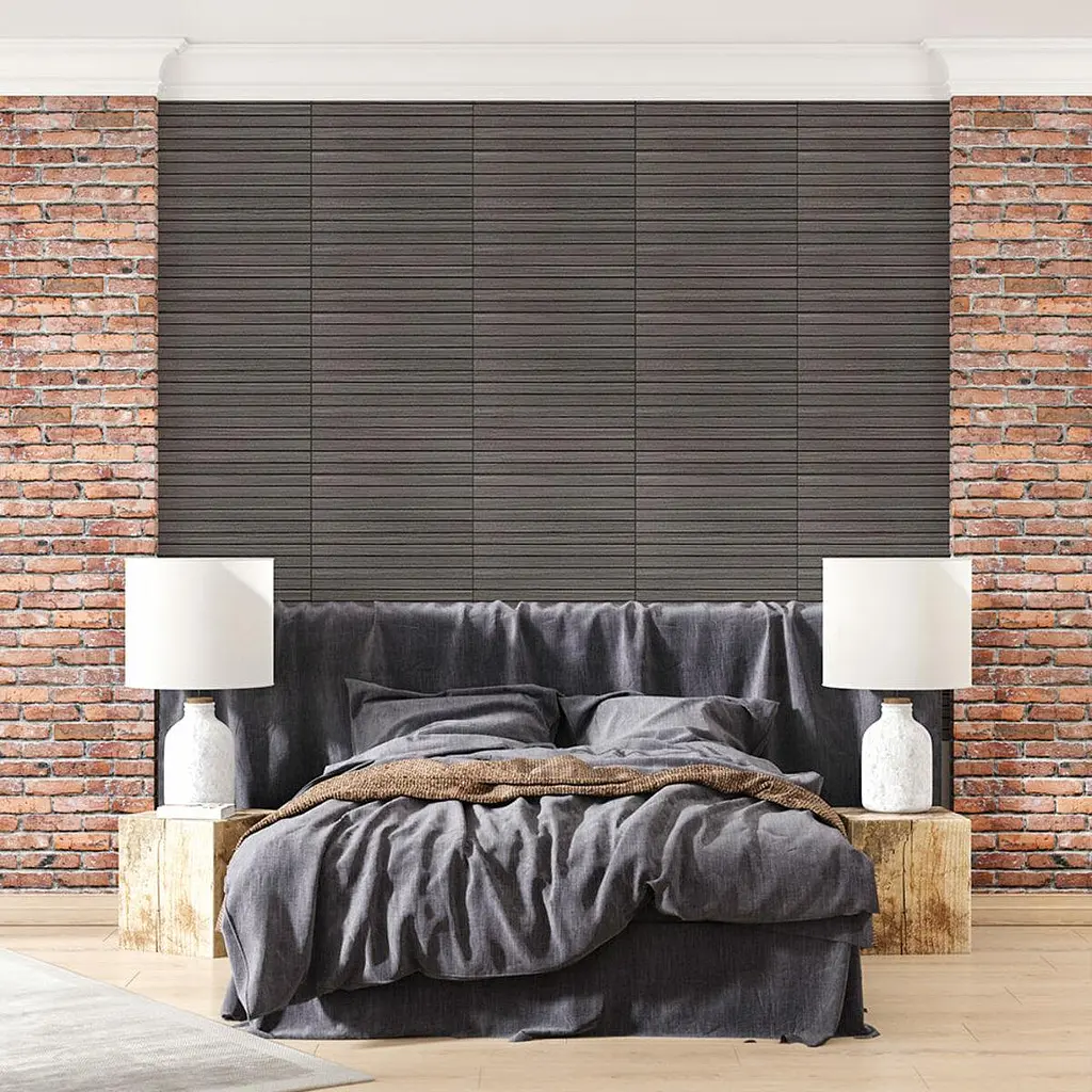 Покриття вінілове самоклеюче 3D рейки Sticker Wall 600х600х2 8мм Металевий попіл SW-00002196 - фото 6