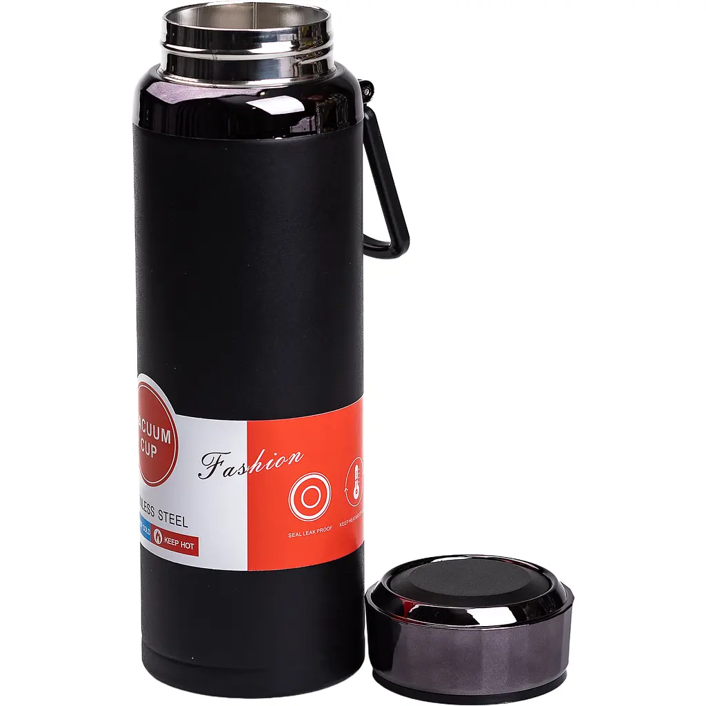 Термос Vacuum Sports 1 л из нержавеющей стали, черный Yiwu HP-14-29B - фото 3