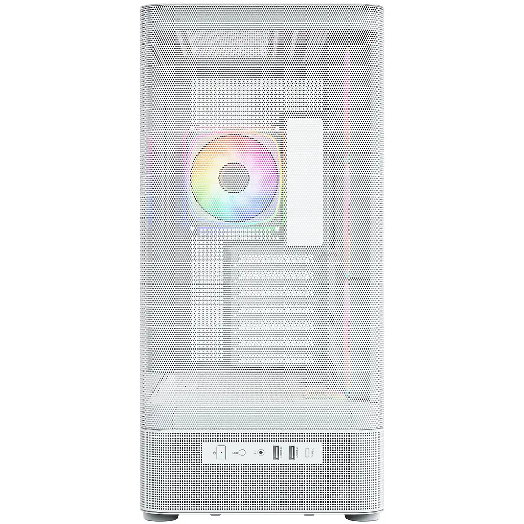 Корпус ModeCom VOLCANO AQ400 ARGB MIDI SIDE LCD 6,2” 4x120mm fans WHITE без БЖ ATX - фото 2