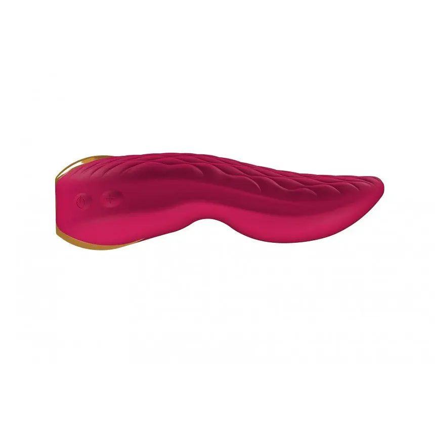 Вібромасажер Shunga - Aiko Intimate Massager, 10.8х6.5 см (малиновий) - фото 2