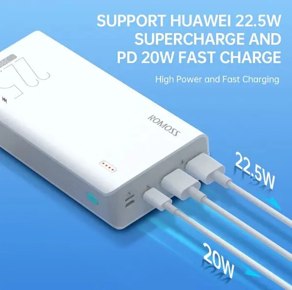 Power Bank 30000mAh Romoss Sense8F (PHP30-711-1133H) внешний аккумулятор - фото 5