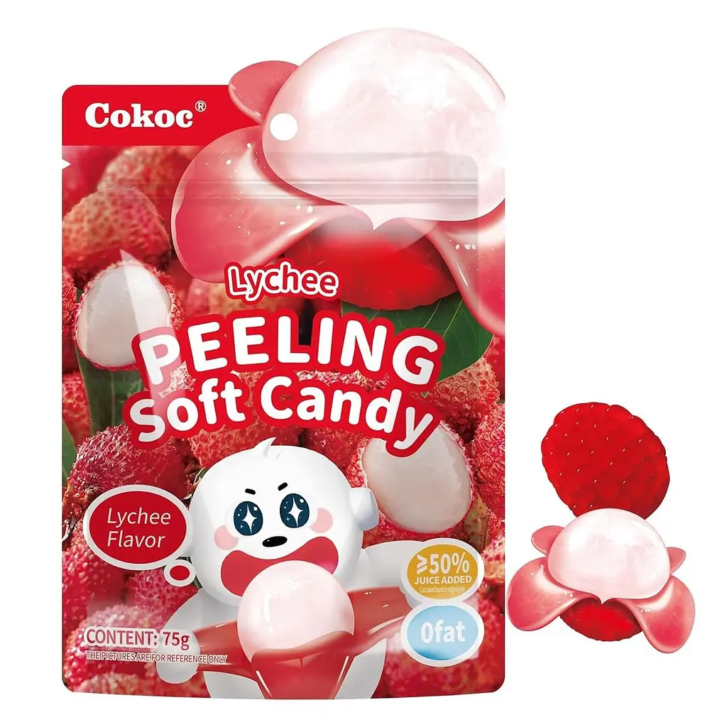 Желейні цукерки Cokoc Peeling Soft Candy Lychee 75г - фото 2
