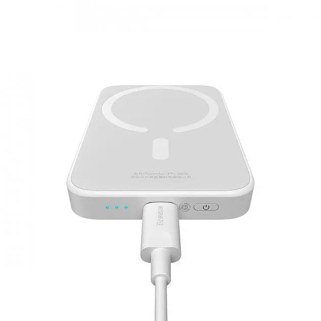 Внешний аккумулятор Baseus MagSafe 6000mAh 20W (PPCX020002) белый - фото 5